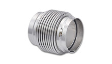 Vibrant SS Bellow Assembly w/ Solid Liner 2.25in inlet/outlet ID x 3in overall L Electro Polished - 68683