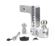 Weigh Safe 8in Drop Hitch w/Built-in Scale & 3in Shank (10K/21K GTWR) w/WS05 - Aluminum - WS8-3-KA