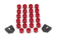 Wheel Mate SR45R Caps Set of 20 - Red - 33100R