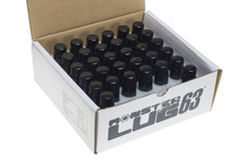 Wheel Mate Muteki HR38 Open End Lug Nuts 12x1.25 Black Chrome / Yellow Ring - HR3805BY