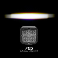 XK Glow XKchrome 20w LED Cube Light w/ RGB Accent Light Kit w/ Controller- Fog Beam 2pc - XK065001-FO-KIT
