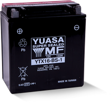 Yuasa YTX16-BS-1 Maintenance Free AGM 12-Volt Battery w/Bottle - YUAM32X61