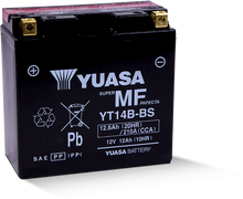 Yuasa YT14B-BS Maintenance Free 12-Volt AGM Battery w/Bottle - YUAM624B4