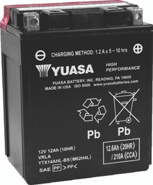 Yuasa YTX14AHL-BS High Performance AGM 12-Volt Battery w/Bottle - YUAM62H4L
