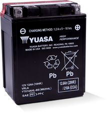 Yuasa YTX14AHL-BS High Performance AGM 12-Volt Battery w/Bottle - YUAM62H4L
