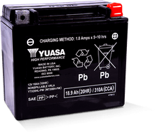 Yuasa YTX20HL-PW Maintenance Free AGM 12-Volt Battery - YUAM720BH-PW