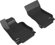 3D MAXpider 17-21 Alfa Romeo Giulia RWD / Giulia Quadrifoglio Kagu 1st Row Floormats - Black - L1AR00111509