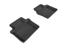 3D MAXpider 2007-2010 Chrysler Sebring Sedan Kagu 2nd Row Floormats - Black - L1CY00121509