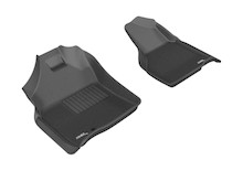 3D MAXpider 2009-2012 Dodge Ram 1500 Regular Cab Kagu 1st Row Floormat - Black - L1DG01811509