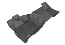 3D MAXpider 2011-2016 Ford F-250/350/450 Regular Cab Kagu 1st Row Floormat - Black - L1FR06611509