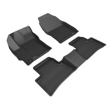 3D MAXider 22-23 Toyota Corolla Cross FWD Kagu Black Floor Mats - Row 1/2 - L1TY29301509