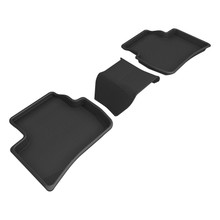 3D MAXider 22-23 Toyota Corolla Cross AWD Kagu Black Floor Mats - Row 2 - L1TY29421509
