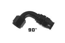 Aeromotive PTFE Hose End - AN-08 - 90 Deg - Black Anodized - 15355