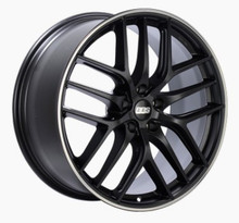 BBS CC-R 20x10.5 5x120 ET35 Satin Black Polished Rim Protector Wheel -82mm PFS/Clip Required - CC0502BPO