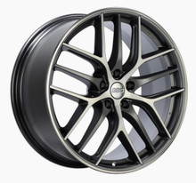 BBS CC-R 19x9.5 5x120 ET40 Satin Graphite Diamond Cut Polished Rim Protector Wheel -82mm PFS Req. - CC2301GRPK