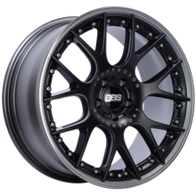 BBS CH-RII 20x9 5x112 ET30 CB66.5 Satin Black Center Platinum Lip Stainless Steel Rim Prot Wheel - CH660BPPO