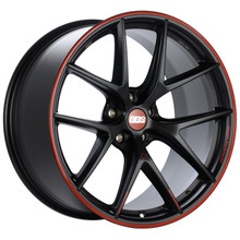 BBS CI-R Nurburgring Edition 20x10 5x112 ET25 Satin Black/Red Lip Wheel - 82mm PFS/Clip Req. - CI0501NE