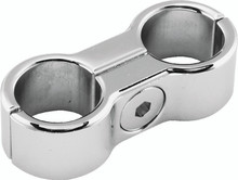Bikers Choice Chrome Plain Oil Hose Separator For 2 Hoses - 489604