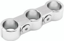 Bikers Choice Chrome Plain Oil Hose Separator For 3 Hoses - 489605