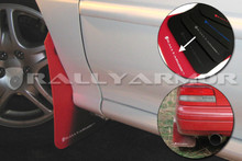 Rally Armor 93-01 Subaru Impreza RS Red UR Mud Flap w/ White Logo - MF2-UR-RD/WH