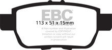 EBC 09-14 Acura TL 3.5 Ultimax2 Rear Brake Pads - UD1103