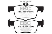 EBC 13+ Ford Fusion 1.6 Turbo Ultimax2 Rear Brake Pads - UD1665