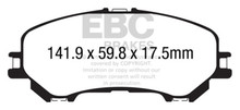 EBC 14+ Nissan Rogue 2.5 2 row seating Ultimax2 Front Brake Pads - UD1737