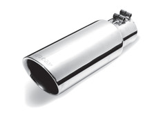 Gibson Round Dual Wall Angle-Cut Tip - 4in OD/2.25in Inlet/6.5in Length - Stainless - 500433