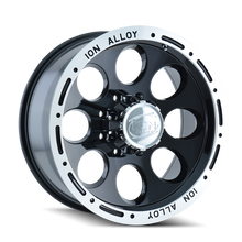 ION Type 174 16x8 / 8x165.1 BP / -5mm Offset / 130.8mm Hub Black/Machined Wheel - 174-6881B