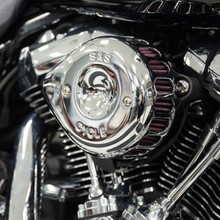 S&S Cycle 2017+ M8 Models Stealth Air Cleaner Kit w/ Gloss Black Mini Teardrop Cover - 170-0436C
