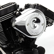 S&S Cycle 2017+ M8 Models Stealth Air Cleaner Kit w/ Chrome Teardrop Cover - 170-0524B