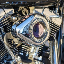 S&S Cycle 01-17 BT Stealth Air Stinger Kit w/ Chrome Teardrop - 170-0721A