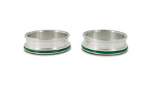 Vibrant HD Aluminum Weld Ferrules w/ O-Rings for 2in OD Tubing - Sold in Pairs - 12543