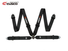Cusco Universal 4 Point 3in Shoulder 3in Lap w/ Eyebolts (7/16-20UNF Thread) Racing Harness - Black - 00B CRH N4BK
