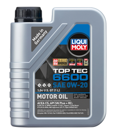LIQUI MOLY 1L Top Tec 6600 Motor Oil SAE 0W20 - 22044