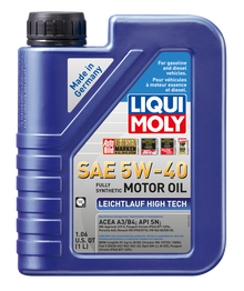 LIQUI MOLY 1L Leichtlauf (Low Friction) High Tech Motor Oil SAE 5W40 - 2331