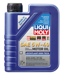 LIQUI MOLY 1L Leichtlauf (Low Friction) High Tech Motor Oil SAE 5W40 - 2331