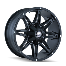 Mayhem 8090 Rampage 20x9 / 6x135 BP / 0mm Offset / 106mm Hub Matte Black Wheel - 8090-2937MB