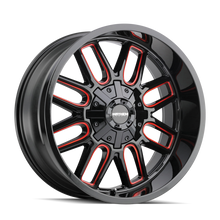 Mayhem 8107 Cogent 20x9 / 5x139.7 BP / 0mm Offset / 110mm Hub Black w/ Prism Red Wheel - 8107-2997BTR