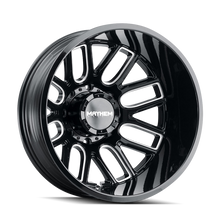 Mayhem 8107D Cogent Dually 22x8.25 / 8x200 BP / -232mm Offset / 142mm Hub Blk w/ Milled Spokes Wheel - 8107D-22877BMR232