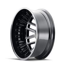 Mayhem 8107D Cogent Dually 22x8.25 / 8x200 BP / -232mm Offset / 142mm Hub Blk w/ Milled Spokes Wheel - 8107D-22877BMR232
