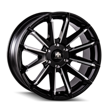Mayhem 8109 Crossfire 20x9.5 / 6x135 BP / 25mm Offset / 87.1mm Hub Black w/ Milled Spokes Wheel - 8109-2936BM25