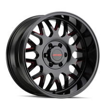 Mayhem 8110 Tripwire 20x9 / 8x170 BP / 0mm Offset / 130.8mm Hub Black w/ Prism Red Wheel - 8110-2970BTR