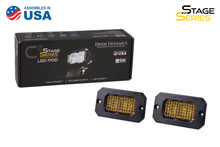 Diode Dynamics Stage Series 2in LED Pod Pro - Yellow Combo Flush ABL (Pair) - DD6735P