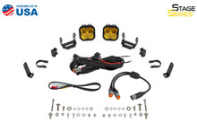 Diode Dynamics SS3 LED Bumper 1 3/4 In Roll Bar Kit Sport - Yellow SAE Fog (Pair) - DD7707
