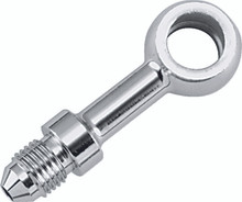 Twin Power Chrome Brake Fitting 3/8 Inch X AN3 Straight Banjo Adaptor - 035955
