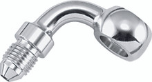 Twin Power Chrome Brake Fitting 3/8 Inch X AN3 90 Degree Banjo Adaptor - 035959