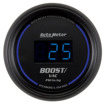 Autometer Cobalt Digital 52.4mm Black Vacuum/Boost Gauge - 6959