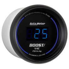 Autometer Cobalt Digital 52.4mm Black Vacuum/Boost Gauge - 6959