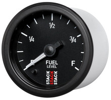 Autometer Stack Instruments 52mm 0-280 Ohm Programmable Pro Stepper Motor Fuel Level Gauge - Black - ST3315
